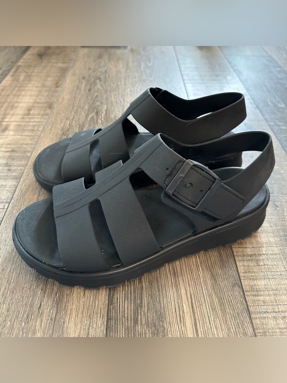 Skechers Foamies Footsteps Back To Basic Sandals Black Women’s Size 9
